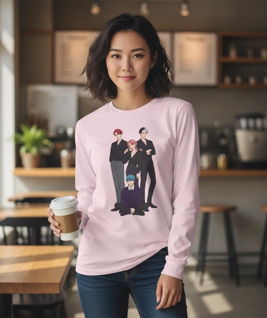 Saja Boys Long Sleeve Tee | K-Pop Demon Hunters Tee | K-Pop Idols Long Sleeve Tee | Huntrix Unisex Long Sleeve Tee | Saja Boys Unisex Tee