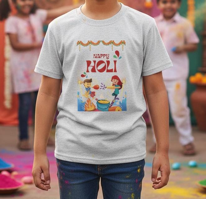 Happy Holi Kids T-Shirt | Holi Festival Colors Tee