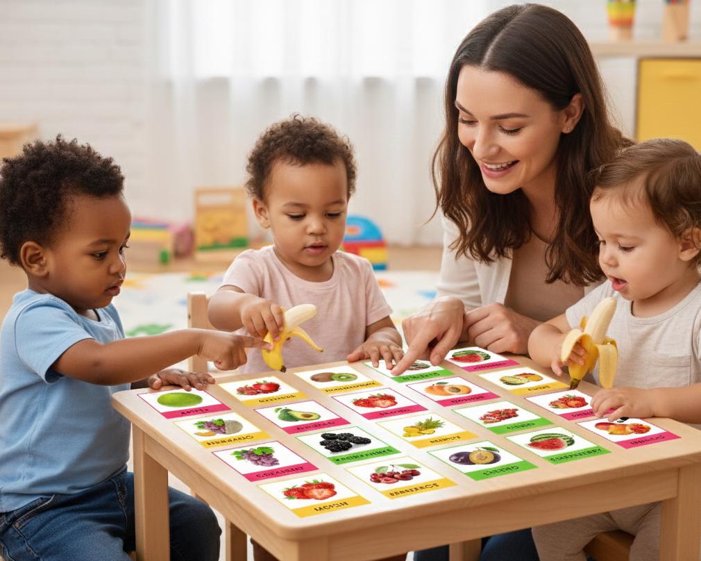 Printable Fruit Flashcards for Toddlers, Montessori Fruit Learning Cards, Preschool Vocabulary, Kindergarten Home School, Digital Download