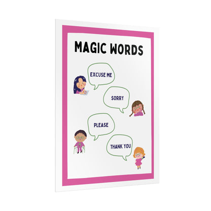 Magic Words Rolled Poster | Educational Classroom Manners Chart