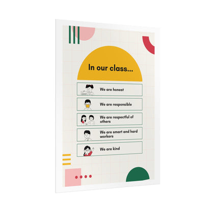 Classroom Rules Rolled Posters | In Our Class Behavior Chart Poster
