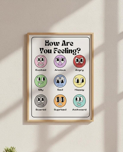 How Are You Feeling? Emotions Chart Poster | Rolled Poster