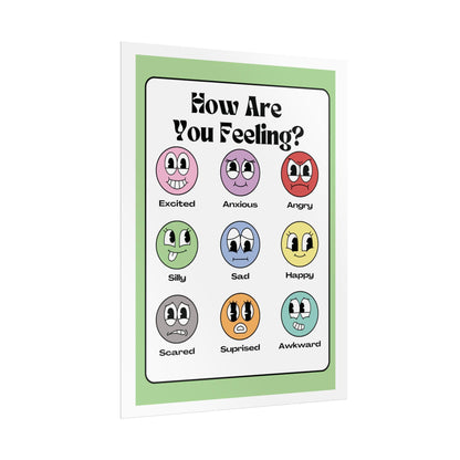How Are You Feeling? Emotions Chart Poster | Rolled Poster
