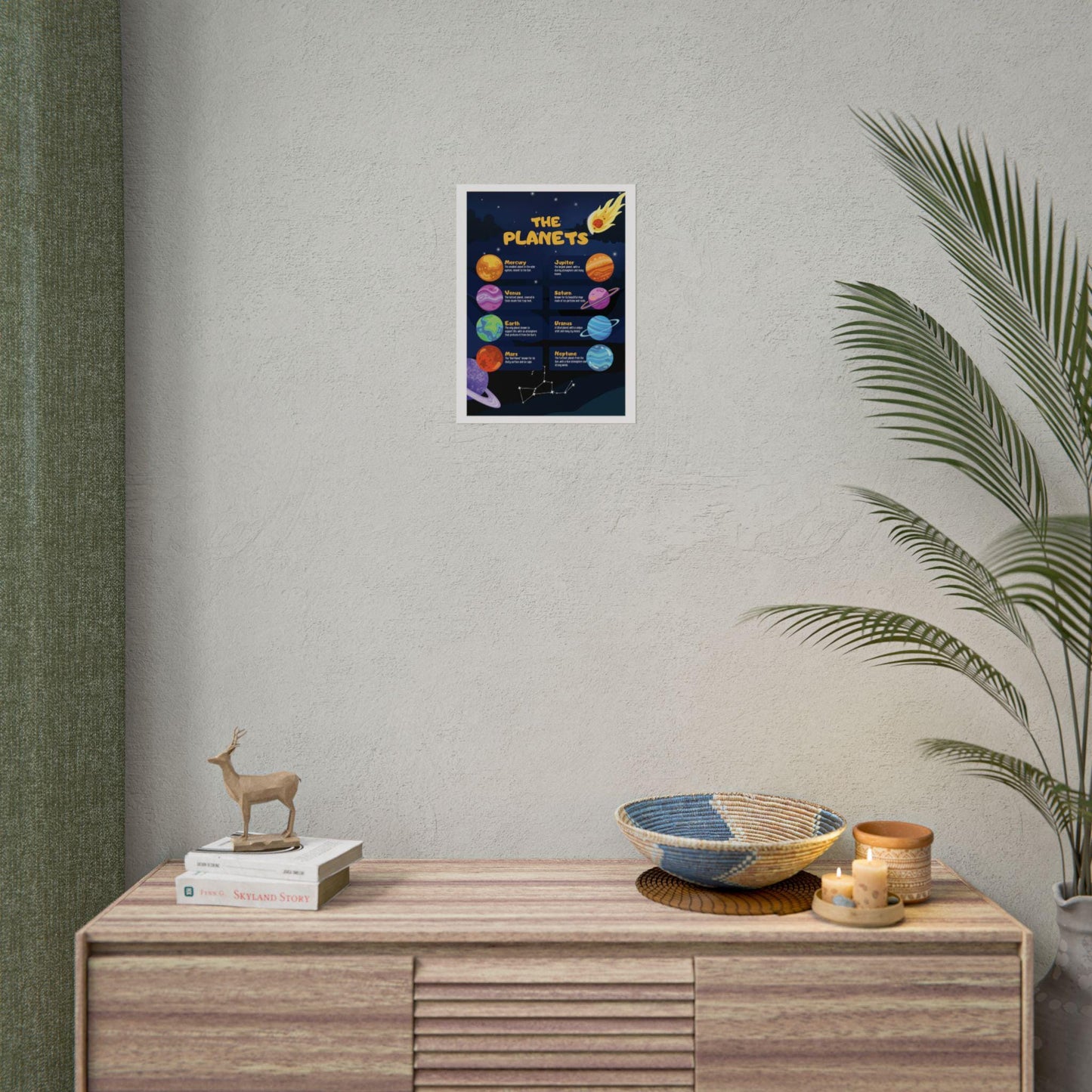Solar System Planets Rolled Poster | Educational Space Print