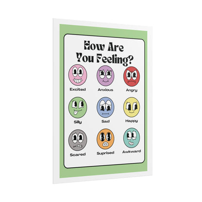 How Are You Feeling? Emotions Chart Poster | Rolled Poster