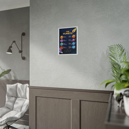 Solar System Planets Rolled Poster | Educational Space Print