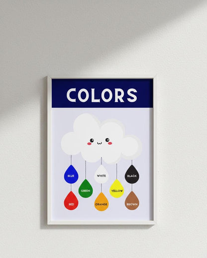 Kawaii Cloud Colors Poster | Rolled Poster