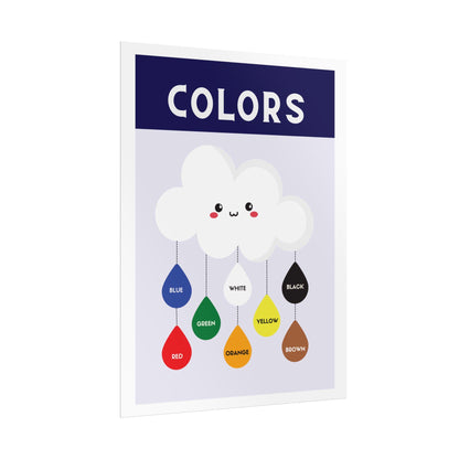 Kawaii Cloud Colors Poster | Rolled Poster