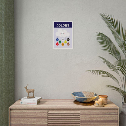 Kawaii Cloud Colors Poster | Rolled Poster