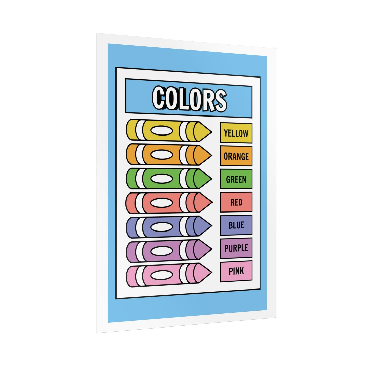 Colors Crayons Poster | Rolled Posters