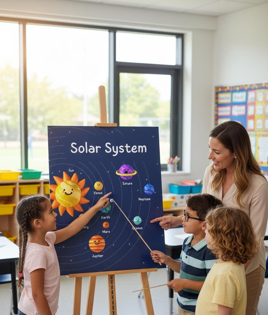 Cute Solar System poster | Rolled Poster