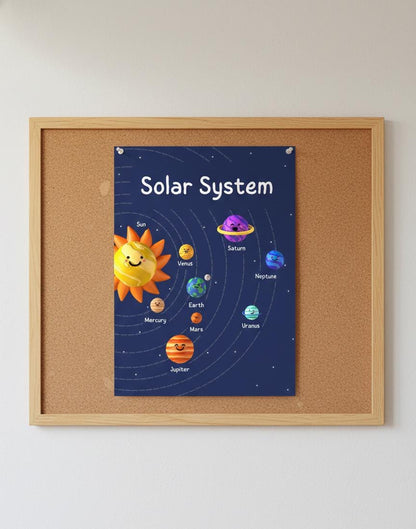 Cute Solar System poster | Rolled Poster