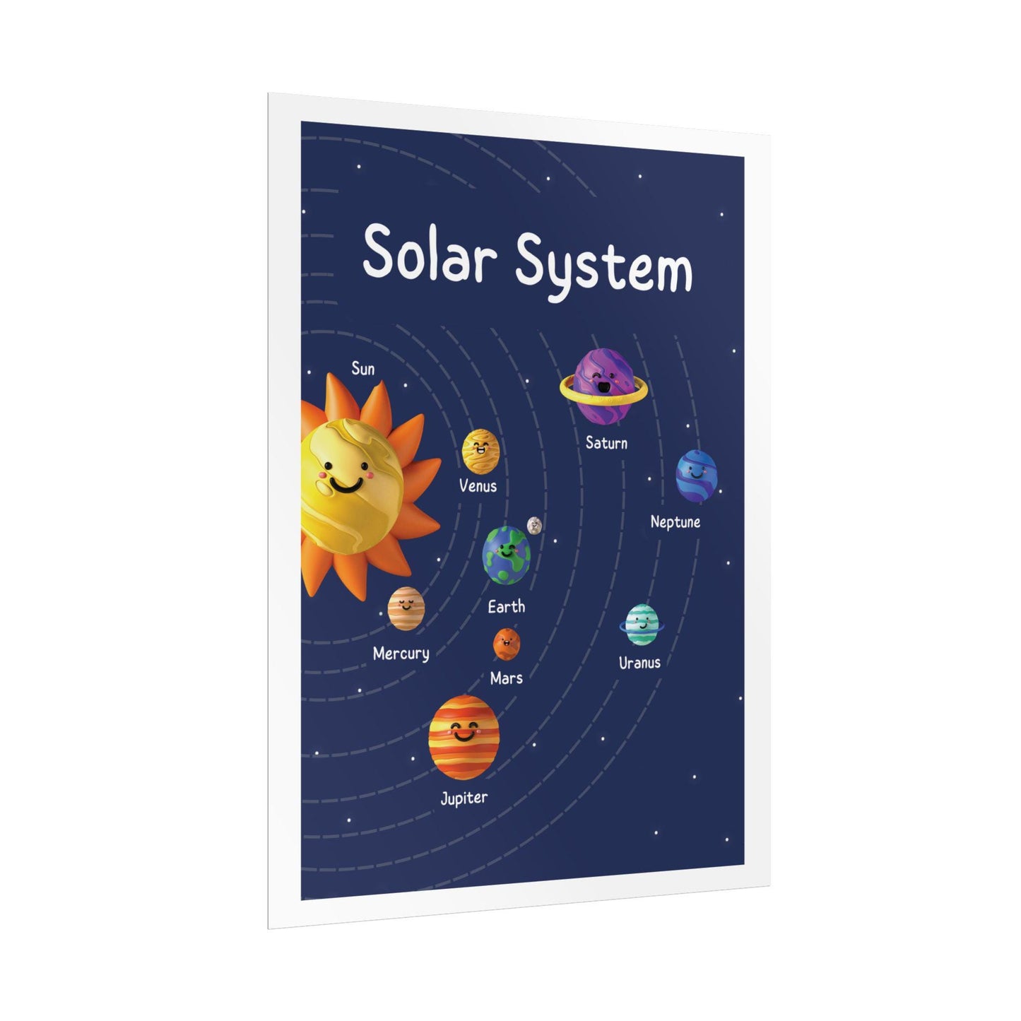 Cute Solar System poster | Rolled Poster