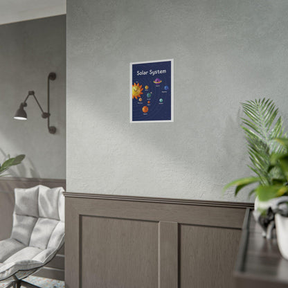 Cute Solar System poster | Rolled Poster
