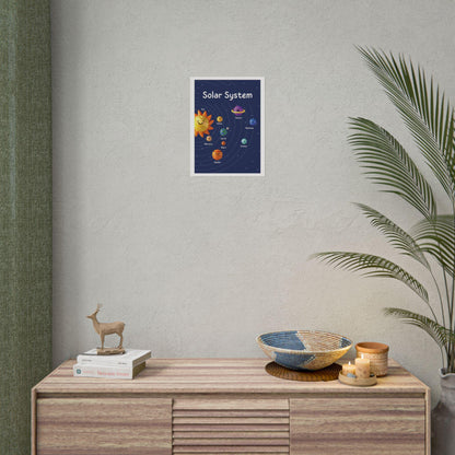 Cute Solar System poster | Rolled Poster