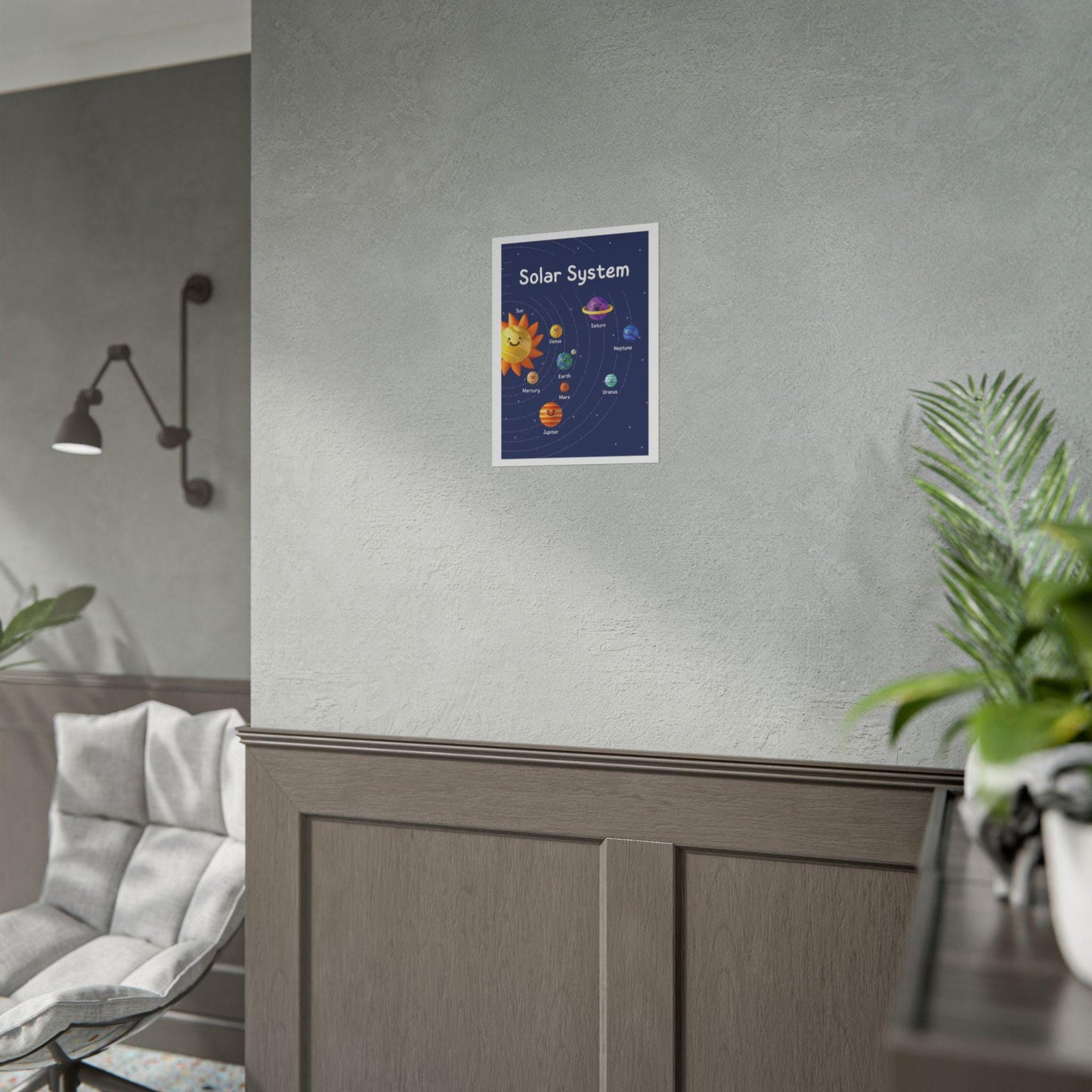 Cute Solar System poster | Rolled Poster
