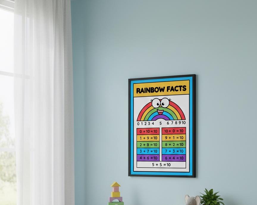 Rainbow Facts educational poster | Rolled Posters
