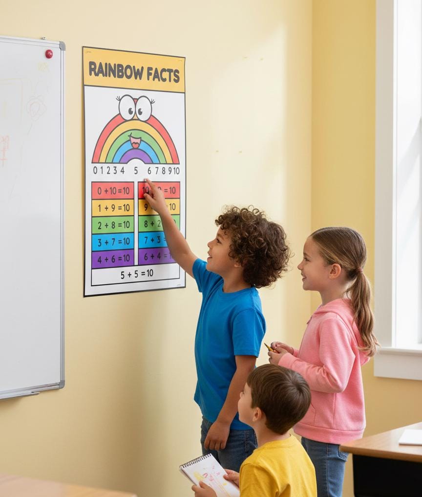 Rainbow Facts educational poster | Rolled Posters