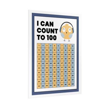 I Can Count to 100 Kids Counting Chart Poster | Educational Classroom Wall Art
