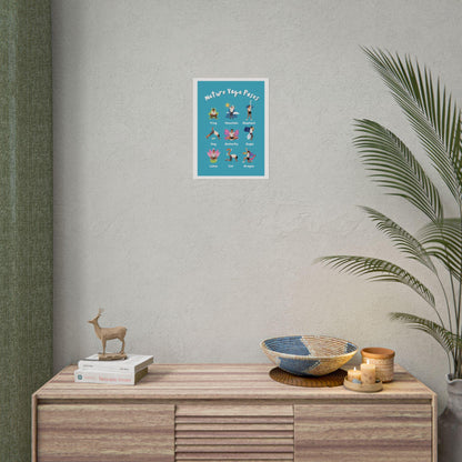 Nature Yoga Poses Poster | Rolled Poster, Kids Yoga Wall Art, Animal Pose Chart
