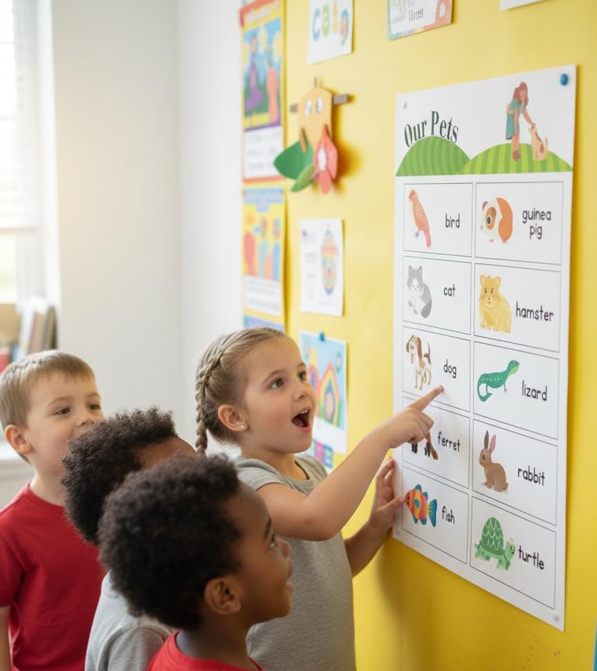 Our Pets poster Rolled Posters | classroom animal chart, nursery wall art