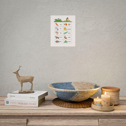 Our Pets poster Rolled Posters | classroom animal chart, nursery wall art