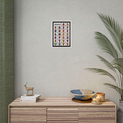 Colorful Alphabet Chart Rolled Poster | Kids Classroom Wall Art