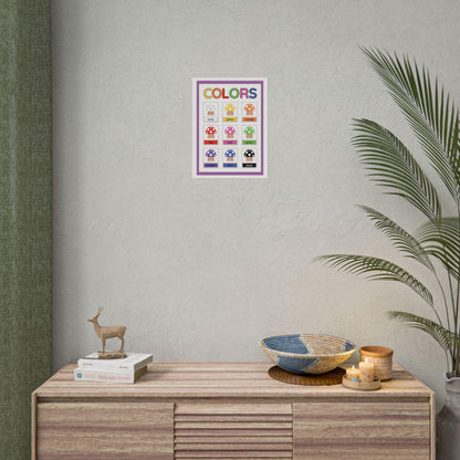 Mushroom Colors Chart Poster | Educational Rolled Poster for Kids