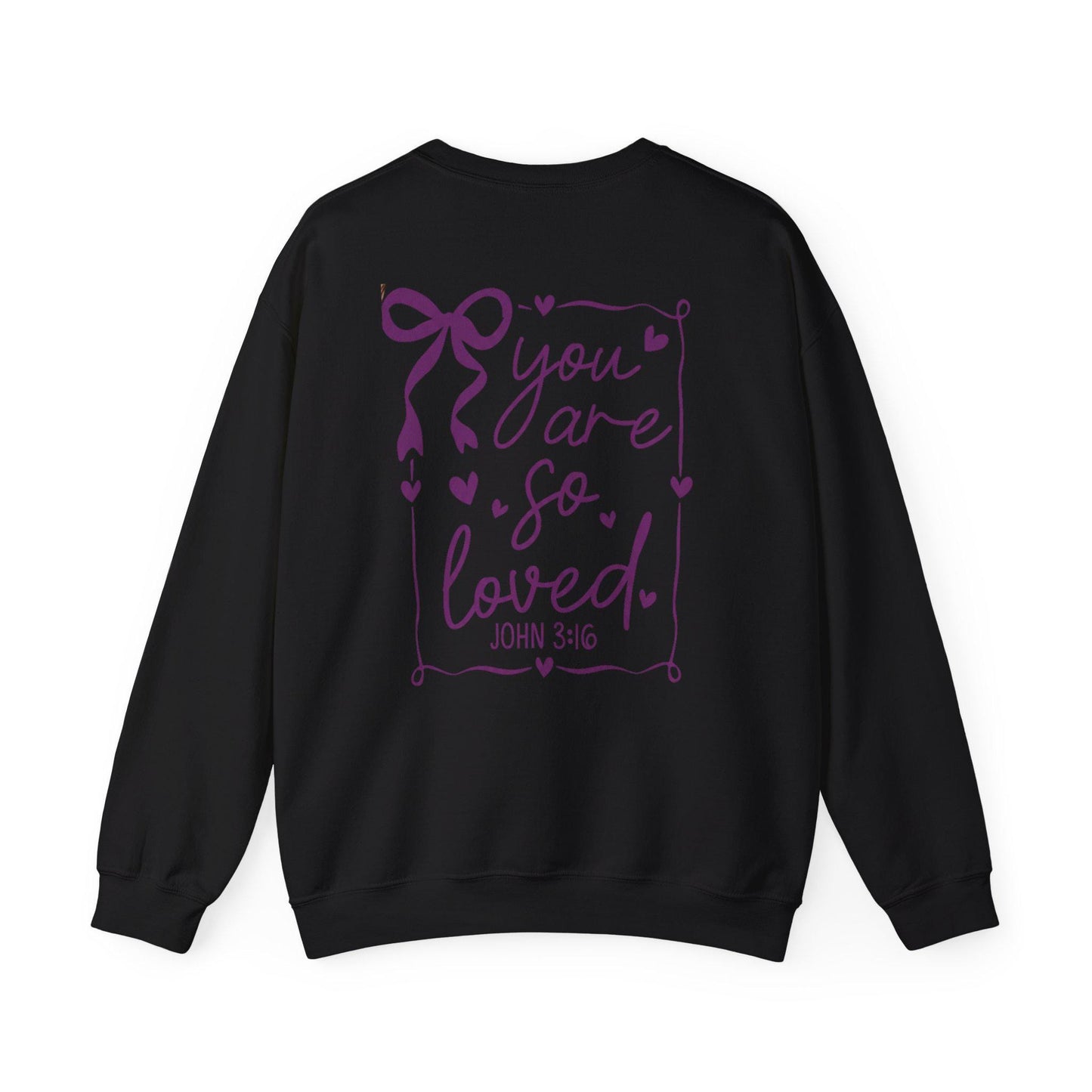 You Are So Loved John 3:16 Bow Sweatshirt | Coquette Bow You Are So Loved Sweatshirt | Jesus Valentine Sweatshirt |John 3 16 Sweatshirt