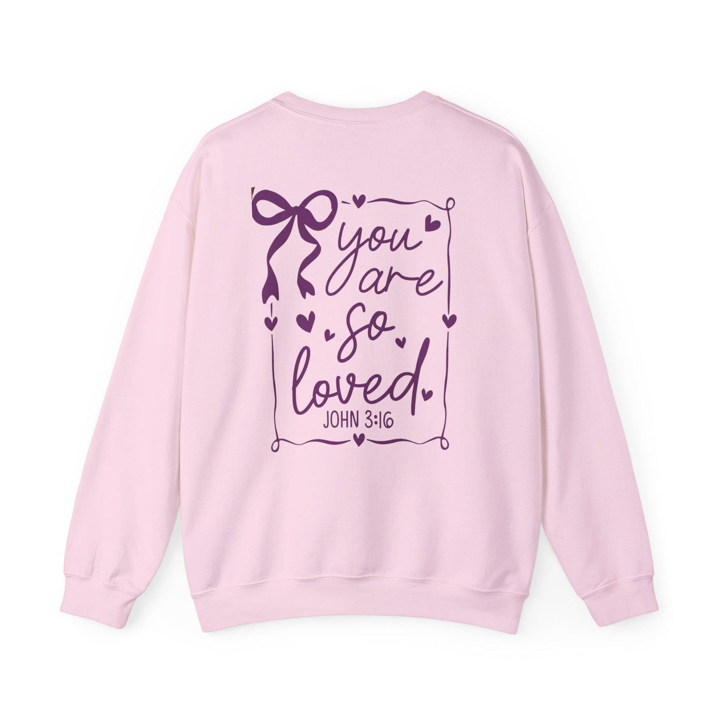You Are So Loved John 3:16 Bow Sweatshirt | Coquette Bow You Are So Loved Sweatshirt | Jesus Valentine Sweatshirt |John 3 16 Sweatshirt