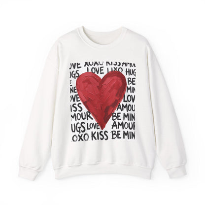 Retro Love Heart Sweatshirt | Love Sweatshirt |  Retro Valentines Day Sweatshirt |  Preppy Valentines Day Sweatshirt  |  Xoxo Sweatshirt