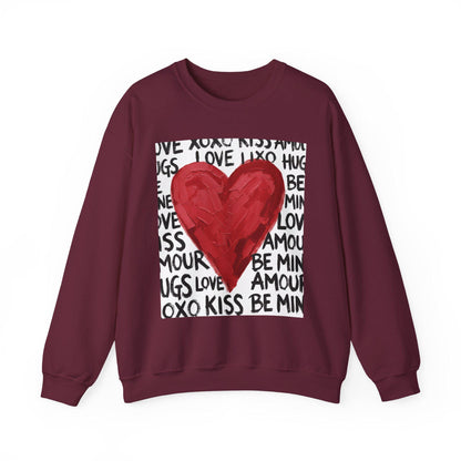 Retro Love Heart Sweatshirt | Love Sweatshirt |  Retro Valentines Day Sweatshirt |  Preppy Valentines Day Sweatshirt  |  Xoxo Sweatshirt
