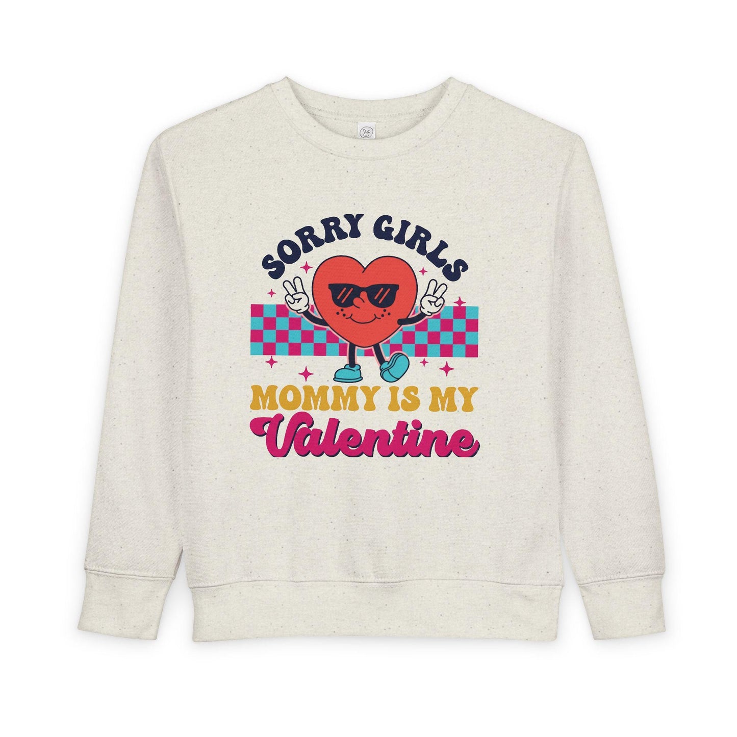 Mommy Is My Valentine Toddler Sweatshirt | Valentine heart character Toddler Sweatshirt | Valentines Toddler Sweatshirt | Boys Vday Sweater