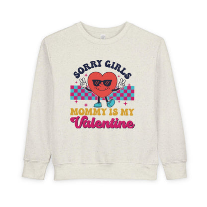 Mommy Is My Valentine Toddler Sweatshirt | Valentine heart character Toddler Sweatshirt | Valentines Toddler Sweatshirt | Boys Vday Sweater