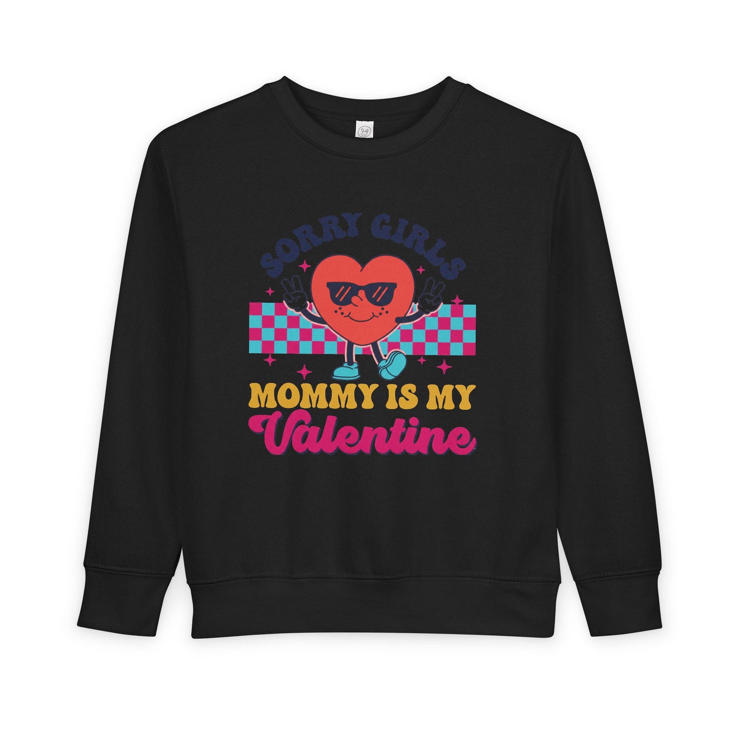 Mommy Is My Valentine Toddler Sweatshirt | Valentine heart character Toddler Sweatshirt | Valentines Toddler Sweatshirt | Boys Vday Sweater