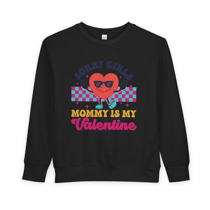 Mommy Is My Valentine Toddler Sweatshirt | Valentine heart character Toddler Sweatshirt | Valentines Toddler Sweatshirt | Boys Vday Sweater