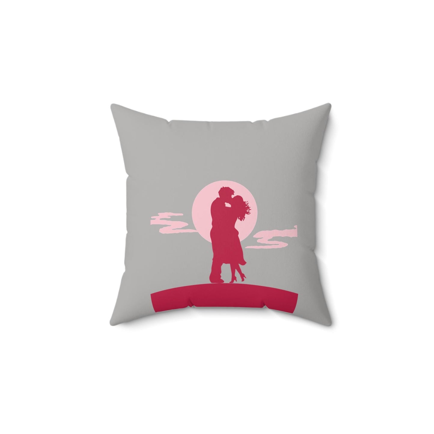 Romantic Couple Silhouette Pillow | Square Throw Pillow, Anniversary Decor | Valentine Gift | Valentine Decor | Valentine Romantic Pillow