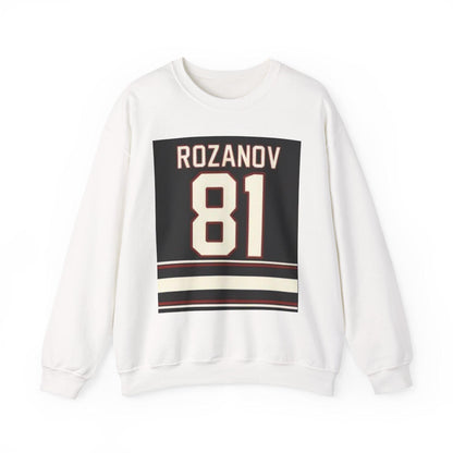 Rozanov 81 Hockey Jersey Sweatshirt | Retro Sports Number Crewneck | Heated Rivalry & Rozano Inspired Sweatshirt | Team Rozano Crewneck