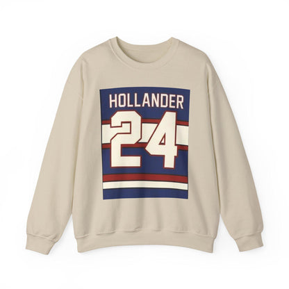 HOLLANDER 24 Jersey Number Sweatshirt | Heated Rivalry & Hollanov Inspired Acrylic Sweatshirts | Cozy Crewneck | Vintage-Inspired Sweatshirt