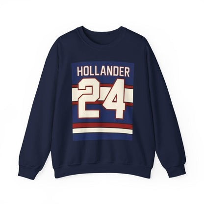 HOLLANDER 24 Jersey Number Sweatshirt | Heated Rivalry & Hollanov Inspired Acrylic Sweatshirts | Cozy Crewneck | Vintage-Inspired Sweatshirt