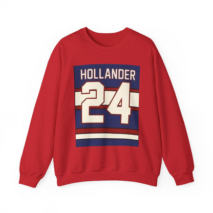HOLLANDER 24 Jersey Number Sweatshirt | Heated Rivalry & Hollanov Inspired Acrylic Sweatshirts | Cozy Crewneck | Vintage-Inspired Sweatshirt