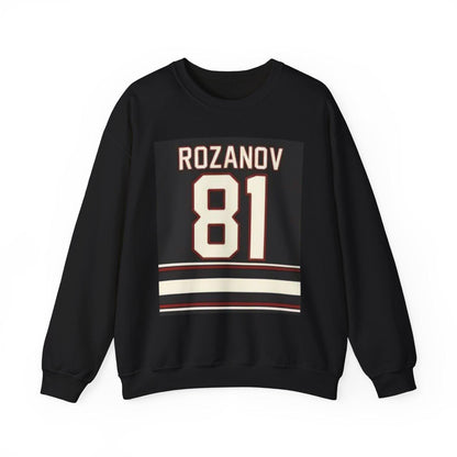Rozanov 81 Hockey Jersey Sweatshirt | Retro Sports Number Crewneck | Heated Rivalry & Rozano Inspired Sweatshirt | Team Rozano Crewneck