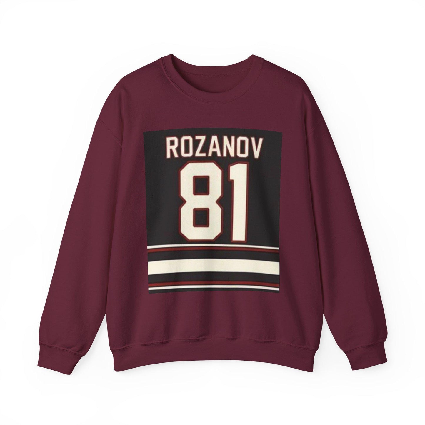 Rozanov 81 Hockey Jersey Sweatshirt | Retro Sports Number Crewneck | Heated Rivalry & Rozano Inspired Sweatshirt | Team Rozano Crewneck