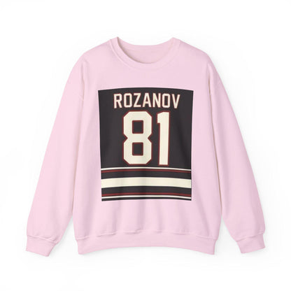 Rozanov 81 Hockey Jersey Sweatshirt | Retro Sports Number Crewneck | Heated Rivalry & Rozano Inspired Sweatshirt | Team Rozano Crewneck