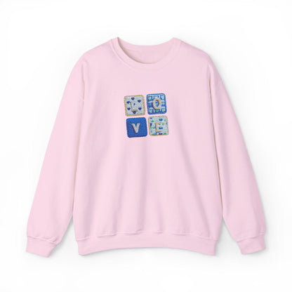 Love Png, Faux Yarn Sweatshirt |  Valentine Day sweatshirt |  Coquette Sweatshirt | Embroidery Sweatshirt |  Valentine Sweatshirt