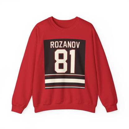 Rozanov 81 Hockey Jersey Sweatshirt | Retro Sports Number Crewneck | Heated Rivalry & Rozano Inspired Sweatshirt | Team Rozano Crewneck