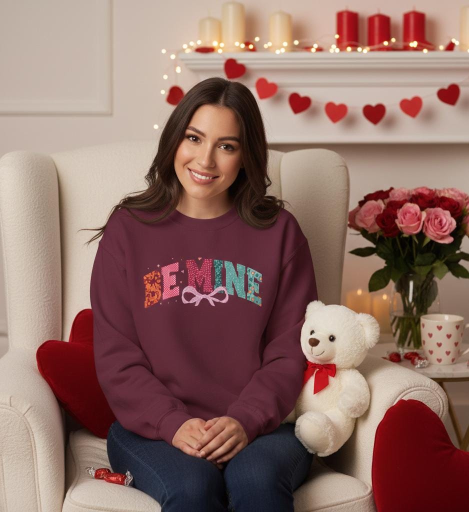 14 Feb Be Mine Valentine sweatshirt |  Preppy Valentine Sweatshirt | Coloured Checkered Valentine Sweatshirt |  Leopard Heart Vday