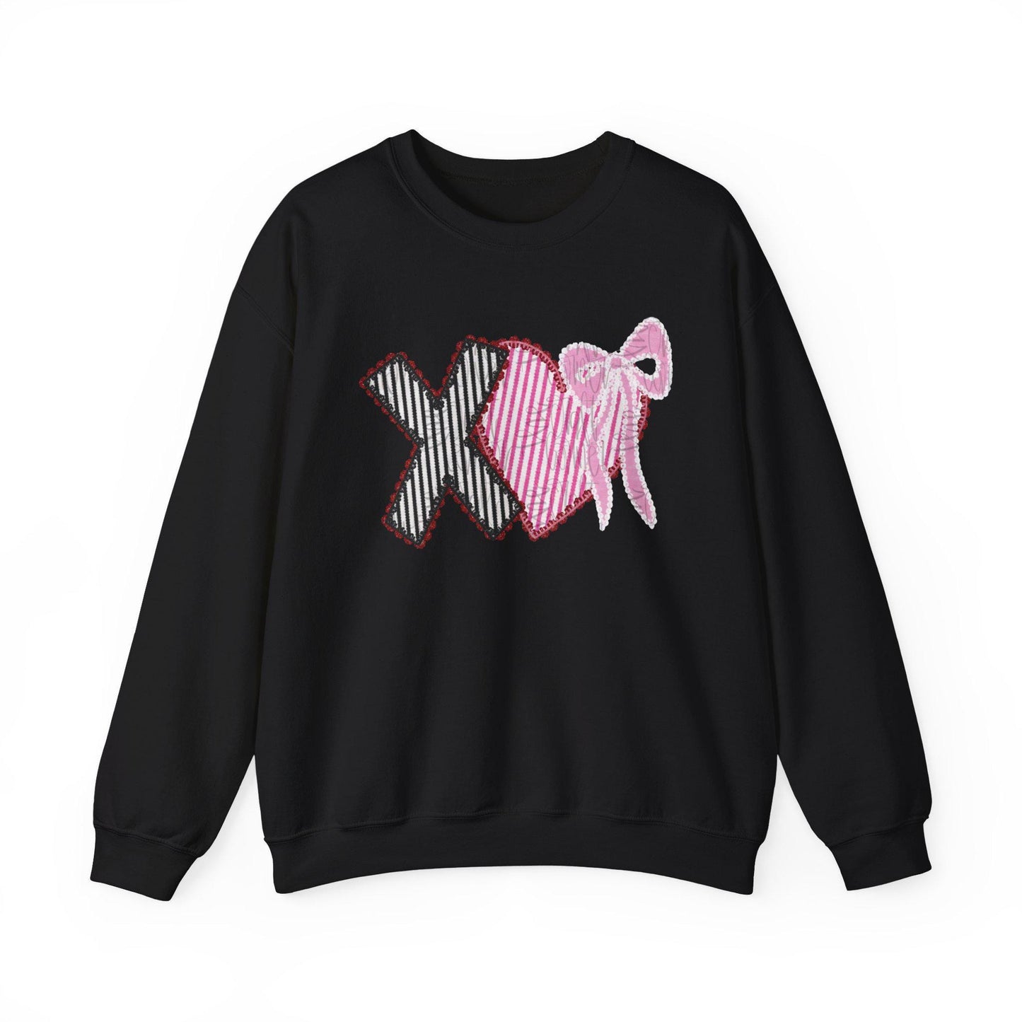 Valentines Sweatshirt | Xoxo Coquette Sweatshirt | V Day Seersucker Sweatshirt | Girly Sweatshirt |  Faux Glitter Sweatshirt