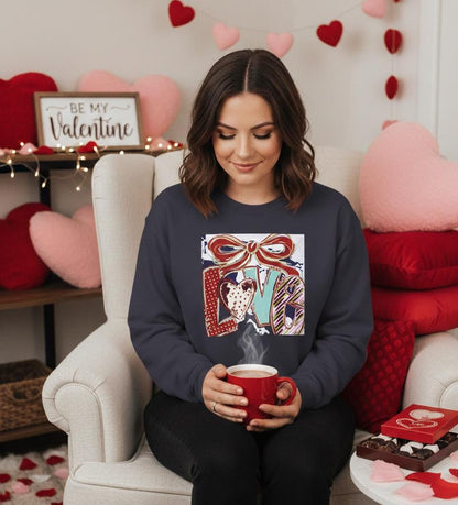Love Be Mine Sweatshirt | Preppy Valentine Sweatshirt |  Loved valentine Sweatshirt | Trendy XoXo Preppy Bow Sweatshirt