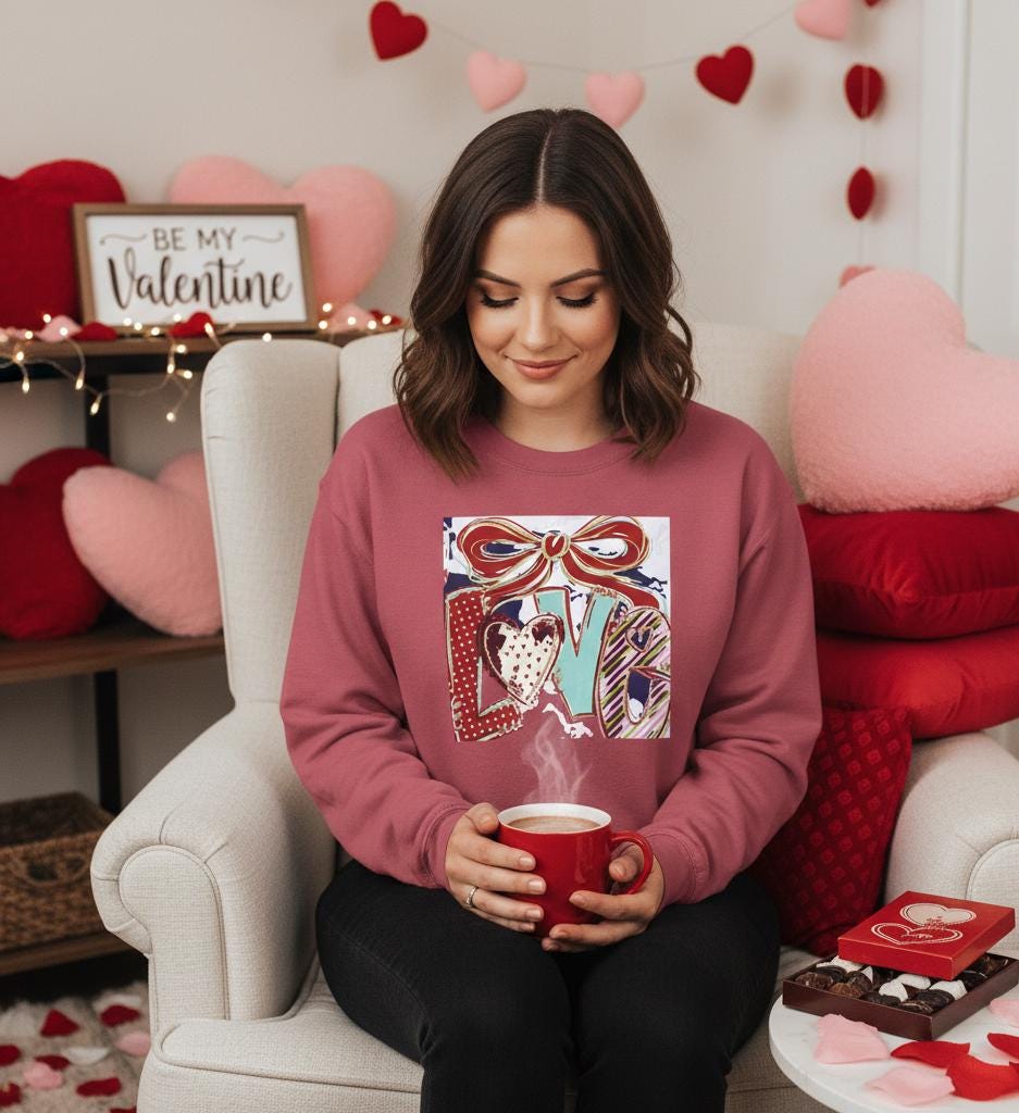 Love Be Mine Sweatshirt | Preppy Valentine Sweatshirt |  Loved valentine Sweatshirt | Trendy XoXo Preppy Bow Sweatshirt